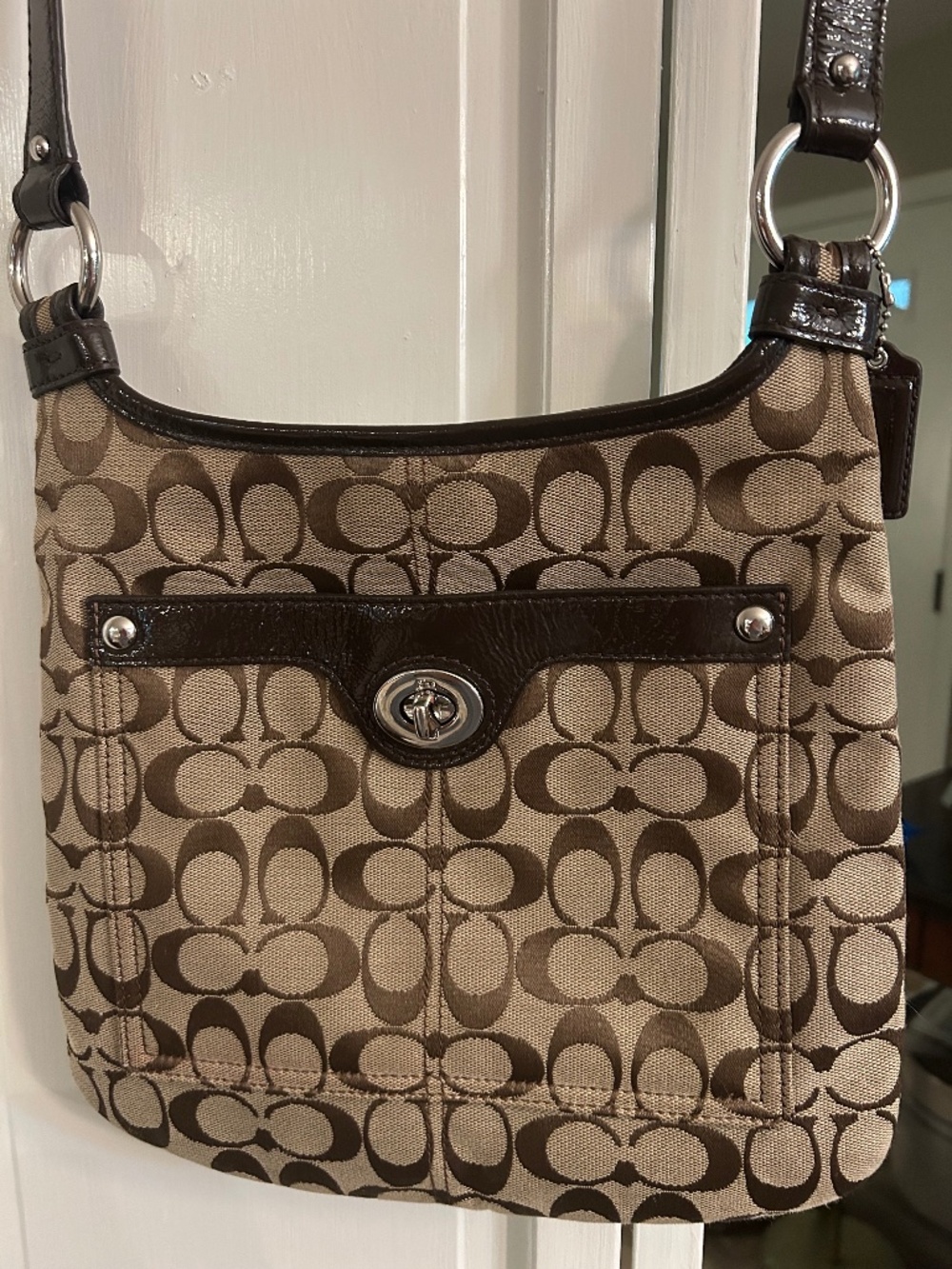 Coach Penelope Canvas Monogram Crossbody Bag